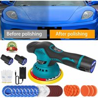 Dayplus - 12V Akku Profi Poliermaschine Polierer mit 2x Batterie Auto Schleifmaschine Tool von DAYPLUS