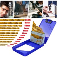 Dayplus - 13 Stück Titan hss Cobalt Spiralbohrer Satz Werkzeug Set 1.5 -6.5mm Metallbohrer von DAYPLUS