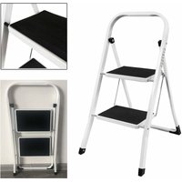 Dayplus - 2 Stufen Klappleiter Trittleiter Klappbar Tragbare kompakte Leiter Rutschfeste Matte Einfache Aufbewahrung Stehleiter für Home Kitchen von DAYPLUS