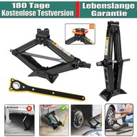 Dayplus - 2 Tonne Wagenheber 2000kg Scherenwagenheber mit Radmutterschlüssel Für pkw/suv von DAYPLUS