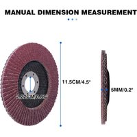 Dayplus - 2024 Winkelschleifer Flap Discs Schleifscheibe 10x 115mm 80 Grit für Metall/Holz von DAYPLUS