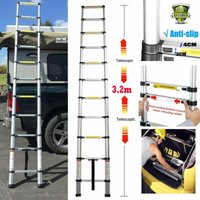Dayplus - 3.2m Alu Teleskopleiter Stehleiter Leiter Anlegeleiter Mehrzweckleiter Warenhaus 10.5FT,11 Leiterschritte von DAYPLUS