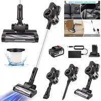 30000pa Staubsauger Akku 6 IN 1 mit Wischfunktion Handstaubsauger 3600W kabellos von DAYPLUS