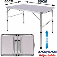 3FT/90cm Falten Camping Picknick Tisch Party Garten Aluminium Einstellbar von DAYPLUS