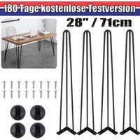 4x 28/71cm Haarnadel Beine Metall Haarnadel Füße Für Tisch Stuhl Schrank Möbel von DAYPLUS