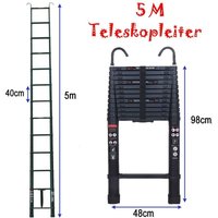 5m,EN131-Zertifikat ,16,5 FT Teleskop-Klappleitern aus Aluminium Mehrzweck-Trittleiter Teleskop-Auszugsleiter Tragbare Aluminiumleiter Max. Belastung 5m,EN131-Zertifikat ,16,5 FT Teleskop-Klappleitern aus Aluminium Mehrzweck-Trittleiter Teleskop-Auszugsleiter Tragbare Aluminiumleiter Max. Belastung von DAYPLUS