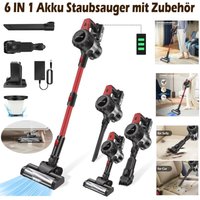 6-in-1 LED kabelloser Akku Staubsauger Tragbarer Beutelloser Handstaubsauger NEU von DAYPLUS