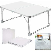 60cm Faltbarer Campingtisch Klein und Leicht, Mini Esstisch Bett Tray Laptop Tisch von DAYPLUS