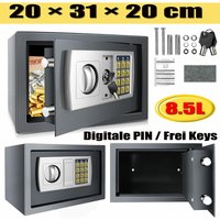 Dayplus - 8.5L Elektronisch Safe Tresor mit Zahlencode + Notschlüssel Geld Möbel Tresor de von DAYPLUS