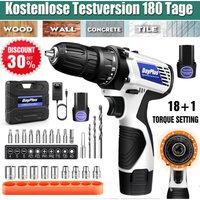 Akku-Bohrschrauber 16V Elektroschrauber Kleine Handbohrmaschinen 2 Li-Ionen-Akku von DAYPLUS