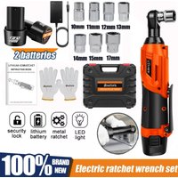 Dayplus - Akku-Ratsche Ratschenschlüssel mit 3/8 Zoll 90° Winkel-Elektroschlüssel mit Fall von DAYPLUS