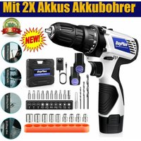 Akkuschrauber Akku-Bohrschrauber led Bohrmaschine Koffer Tool mit 2x Akkus Set Akkuschrauber Akku-Bohrschrauber led Bohrmaschine Koffer Tool mit 2x Akkus Set von DAYPLUS