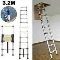 Dayplus - Aluminim Teleskopleiter Multifunktionsleiter Klappleiter Stehleiter Hauptdachboden 3.2m/10.5FT ,11 Leiterschritte Dayplus - Aluminim Teleskopleiter Multifunktionsleiter Klappleiter Stehleiter Hauptdachboden 3.2m/10.5FT ,11 Leiterschritte von DAYPLUS