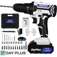 Cordless combi drill kit 21V elektrische batterie Power Schraubendreher Bit Set Werkzeuge von DAYPLUS