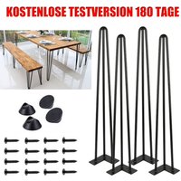 Haarnadel Tischbein 4x Hairpin Leg 86CM belbein Haarnadelbeine Metall Tischzubeh von DAYPLUS