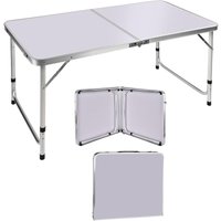 Klapptisch Picknicktisch 120 cm, Aluminiumrahmen und verstellbare Höhe von DAYPLUS