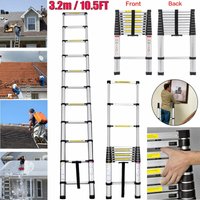 Schwerlast Alu Teleskopleiter Leiter Stehleiter 3.2m /10.5ft Roof Loft Attic Office Climb von DAYPLUS