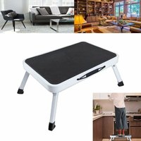 Dayplus - Stahl-Trittleitern, Zusammenklappbare Trittleiter, Leichter Tritthocker, 1 Trittstufe, rutschfeste Innenhockertreppe mit Hand- und von DAYPLUS