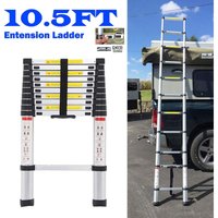 Dayplus - Teleskopleiter ausziehbar 3.2m /10.5FT diy Stehleiter 150kg Belastbarkeit EN131 von DAYPLUS