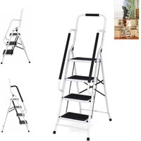 Dayplus - Trittleiter 4 Stufen Klappbar mit handlauf und Rutschfester Stufen, Klapptritt Klappleiter Klapptreppe Stehleiter Haushaltsleiter Leiter Dayplus - Trittleiter 4 Stufen Klappbar mit handlauf und Rutschfester Stufen, Klapptritt Klappleiter Klapptreppe Stehleiter Haushaltsleiter Leiter von DAYPLUS