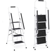 Dayplus - Trittleiter 4 Stufen klappbar, 4 Stufen Trittstufe Klappleiter mit Handlauf Trittleiter, Trittleiter Stabil Stahl Tritt Stufe Leiter, Dayplus - Trittleiter 4 Stufen klappbar, 4 Stufen Trittstufe Klappleiter mit Handlauf Trittleiter, Trittleiter Stabil Stahl Tritt Stufe Leiter, von DAYPLUS