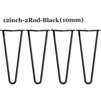 12''/30cm Haarnadel Tischbein, DIY Möbel Metall Tisch Beine perfekt für Schrank, Kleiderschrank,Nachttisch Komme Mit Freie Bodenschutzvorrichtungen von DAYPLUS