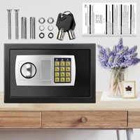 Dayplus - Mini Elektronischer Safe Tresor Möbeltresor Geldschrank Digital & Schlüssel 8.5L von DAYPLUS