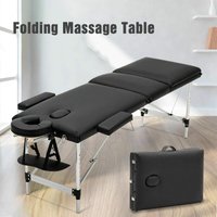 NEU Massageliege 3 Zonen Klappbar Massagetisch Massage Kosmetik Bank Tisch klappbar höhenverstellbare Aluminiumfüße Premium-PU-Leder Einfache von DAYPLUS