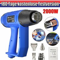Dayplus - Neu 2023 2000W Heißluftpistole Heißluftfön Heißluftgebläse Mit 4 Düsen Max 600°C von DAYPLUS