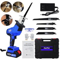 Neu Hubsäge mit 1x Lithium-Ionen-Batterie und Ladegerät Akku-elektrische Hubsäge, 4-Blatt-elektrische Handsäge zum Schneiden von Holz von DAY PLUS