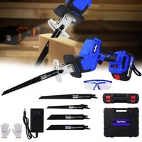 Dayplus - Reciprocating Saw mit 1x Lithium-Ionen-Batterie und einem Ladegerät, No-Load Speed Akku elektrische Reciprocating Saw, 4-Blatt elektrische von DAY PLUS