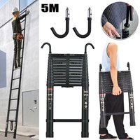 Teleskopleiter Ausziehbar 16.4FT/5M Höhe Stehleiter Ladder Mehrzweckleiter Haken Teleskopleiter Ausziehbar 16.4FT/5M Höhe Stehleiter Ladder Mehrzweckleiter Haken von DAYPLUS