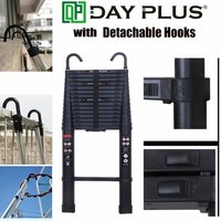Teleskopleiter Ausziehbar 20FT/6.2M Höhe Stehleiter Ladder Mehrzweckleiter Haken von DAYPLUS