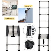 Teleskopleiter Kappleiter Ausziehleiter Mehrzweckleiter Anlegeleiter 3.8m 12.5ft von DAYPLUS