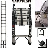 Teleskopleiter Klappleiter 4.4m AntiRutsch Mehrzweckleiter Ausziehbar + 2 Haken Teleskopleiter Klappleiter 4.4m AntiRutsch Mehrzweckleiter Ausziehbar + 2 Haken von DAYPLUS