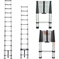 Teleskopleiter ausziehbar 5m 16.4FT Anlege- Klappleiter 150kg Belastbarkeit NEU von DAYPLUS