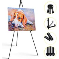 Dayplus - Wiederverwendbare Kunst Staffelei Anti-Rutsch-Display Stabiles Hochzeitsschild Staffeleiständer Schwarz von DAYPLUS