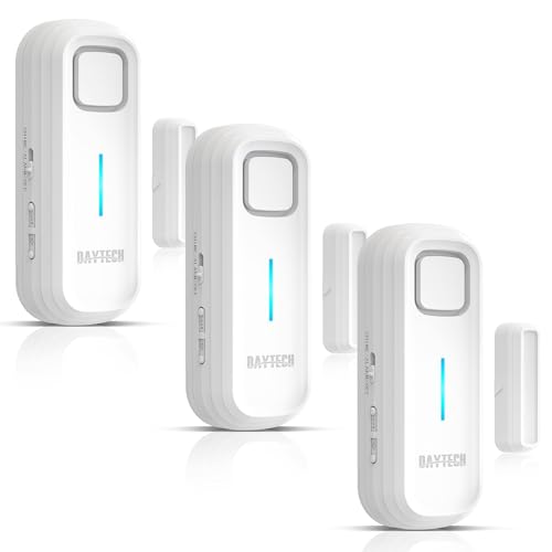Daytech Fensteralarm Türalarm Alarmanlage Wohnmobil Tür Fenster Alarm Sensor Gartenhaus 120 db Signalton Einbruchschutz türalarmsensor für Home (weiß*3) von DAYTEE