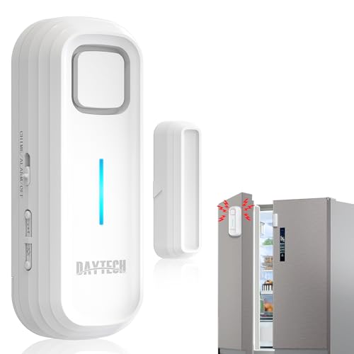 DAYTECH Kühlschrankalarm Fensteralarm Türalarm Haus Tür- & Fensteralarm Sensor Gartenschuppen 120dB Signalton Hauseinbruchalarm Türalarm Sensor Verzögerte Warnung-1Stück von DAYTEE