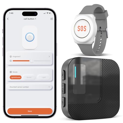 DAYTECH Notrufknopf für Senioren auf Handy, WiFi Tuya Smart Senioren Notfallknopf Alert System, Hausnotruf für ältere Patienten Behinderte,Kinder SOS Notruf von DAYTEE