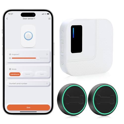 DAYTEE Daytech Katzenklingel/Hundetürklingel Auf Handy, WiFi Tuya Smart Katzenklingel, Berühren Außen wasserdichte Türklingel Für Haustiere, Für Töpfchentraining und Kommunikation 1 EU von DAYTEE