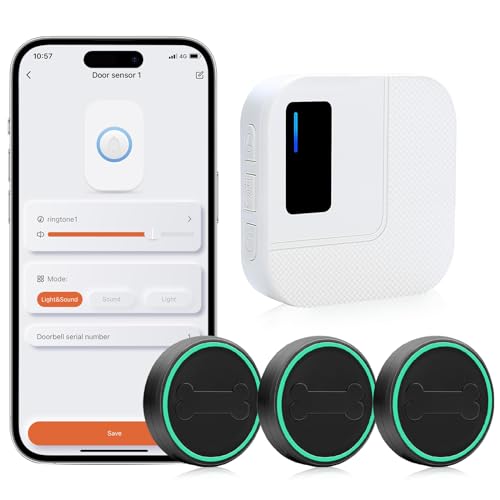 DAYTEE Daytech Katzenklingel/Hundetürklingel Auf Handy, WiFi Tuya Smart Katzenklingel, Berühren Außen wasserdichte Türklingel Für Haustiere, Für Töpfchentraining und Kommunikation 1 von DAYTEE