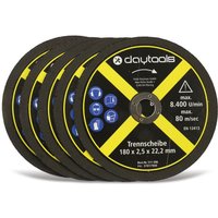 DAYTOOLS Trennscheibe Metall, 180x2,5x22,2 mm, 5 Stück von DAYTOOLS