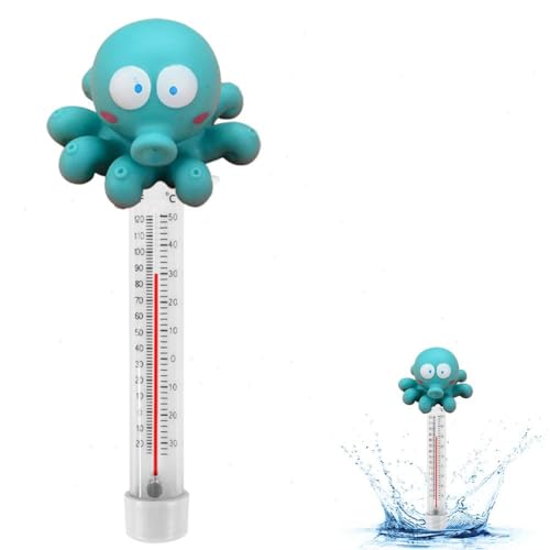 Schwimmendes Pool-Thermometer, kreatives Tier-Design, großes Display, schwimmendes Wasser-Thermometer mit Schnur, schwimmendes Pool-Thermometer für Schwimmbäder, Spas, Whirlpools von DAYUANDIAN