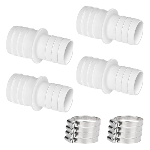 4 Stück Schwimmbadschlauch, Schlauchverbinder mit Schlauchschellen, Ø 32 mm bis 38 mm Durchmesser mit 8 Schlauchschellen, Poolschlauchadapter, Schlauchadapter 4 Stück Schwimmbadschlauch, Schlauchverbinder mit Schlauchschellen, Ø 32 mm bis 38 mm Durchmesser mit 8 Schlauchschellen, Poolschlauchadapter, Schlauchadapter von DAYnagh
