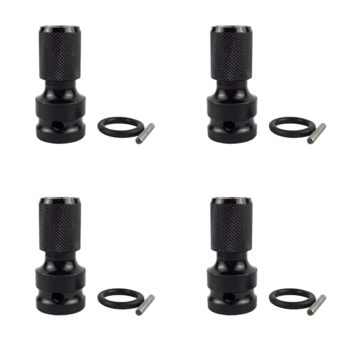 4 x Schnellspanner, 1,27 cm Vierkantantrieb auf 1/4-Zoll-Sechskant-Buchse, Adapter, Konverter-Adapter für Ratschenschlüssel, Schraubenschlüssel, Bit-Verlängerung 4 x Schnellspanner, 1,27 cm Vierkantantrieb auf 1/4-Zoll-Sechskant-Buchse, Adapter, Konverter-Adapter für Ratschenschlüssel, Schraubenschlüssel, Bit-Verlängerung von DAYnagh