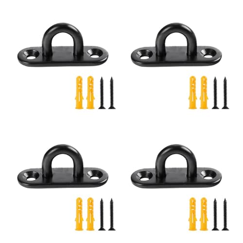 DAYnagh 4 x Edelstahl-Ösenplatte, Marine-Hardware-Haken, robuster Deckenhaken mit Schrauben, Heftklammer, langlebige Edelstahl-Decke DAYnagh 4 x Edelstahl-Ösenplatte, Marine-Hardware-Haken, robuster Deckenhaken mit Schrauben, Heftklammer, langlebige Edelstahl-Decke von DAYnagh