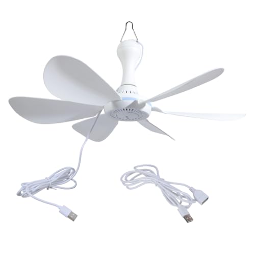 DAYnagh Kleiner USB-Deckenventilator für Zelt, 42 cm, tragbarer Deckenventilator zum Aufhängen, für Pavillon, Wohnmobil, 3,27 m langes Kabel DC 5 V DAYnagh Kleiner USB-Deckenventilator für Zelt, 42 cm, tragbarer Deckenventilator zum Aufhängen, für Pavillon, Wohnmobil, 3,27 m langes Kabel DC 5 V von DAYnagh
