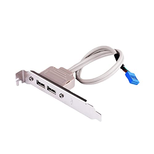 DAYnagh Motherboard Halterung In Voller Größe 9-polig Auf 2 Anschlüsse USB 2.0-Buchse Rückwand Header Anschluss Kabel Adapter Länge 30 cm von DAYnagh