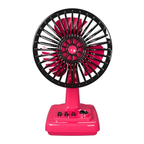 DAYnagh Retro-Schreibtischventilator mit reibungslosem Prozess, 3 Geschwindigkeitsmodi, USB-Aufladung, Miniatur-Legierung, Desktop-Kühlventilator, Miniatur-Retro-Büro von DAYnagh
